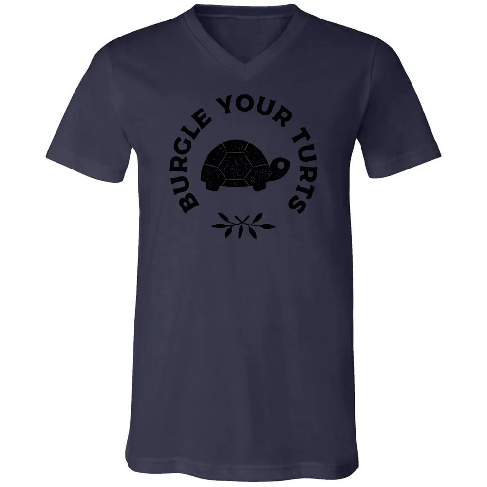 Unisex V-Neck T-Shirt - 8M3PF9HB - Navy - 9