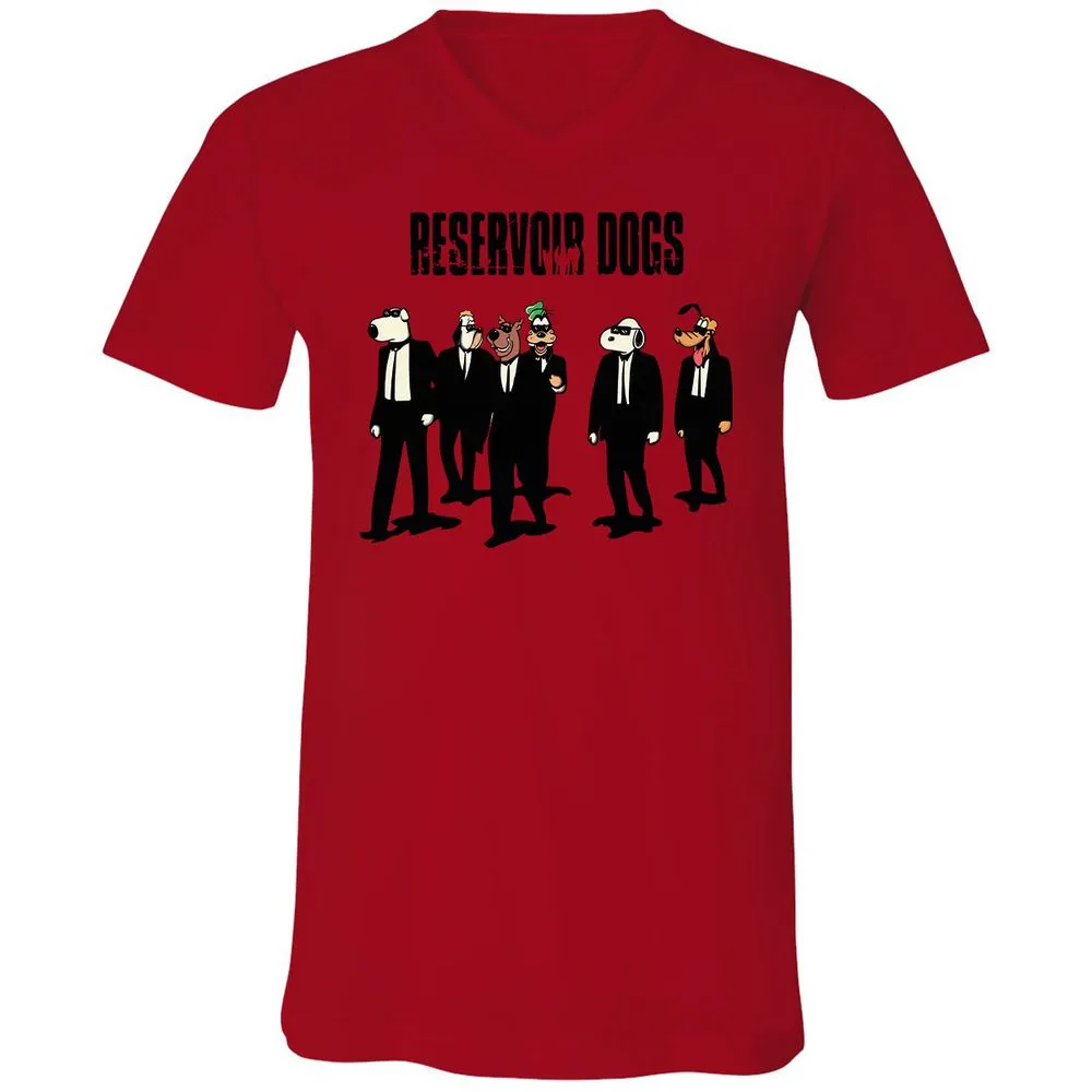 Unisex V-Neck T-Shirt - 419XYVNL - Red - 3