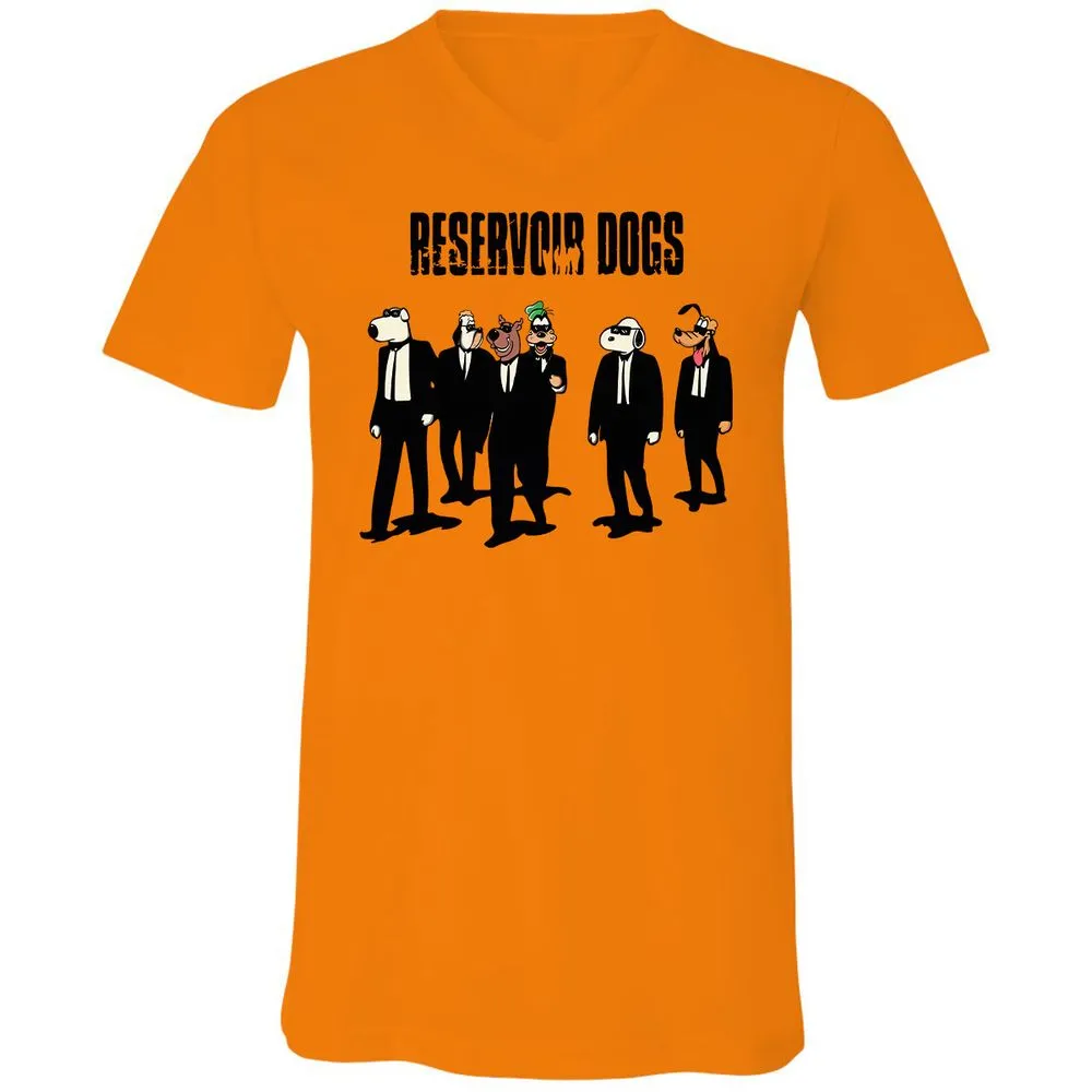 Unisex V-Neck T-Shirt - 419XYVNL - Orange - 11
