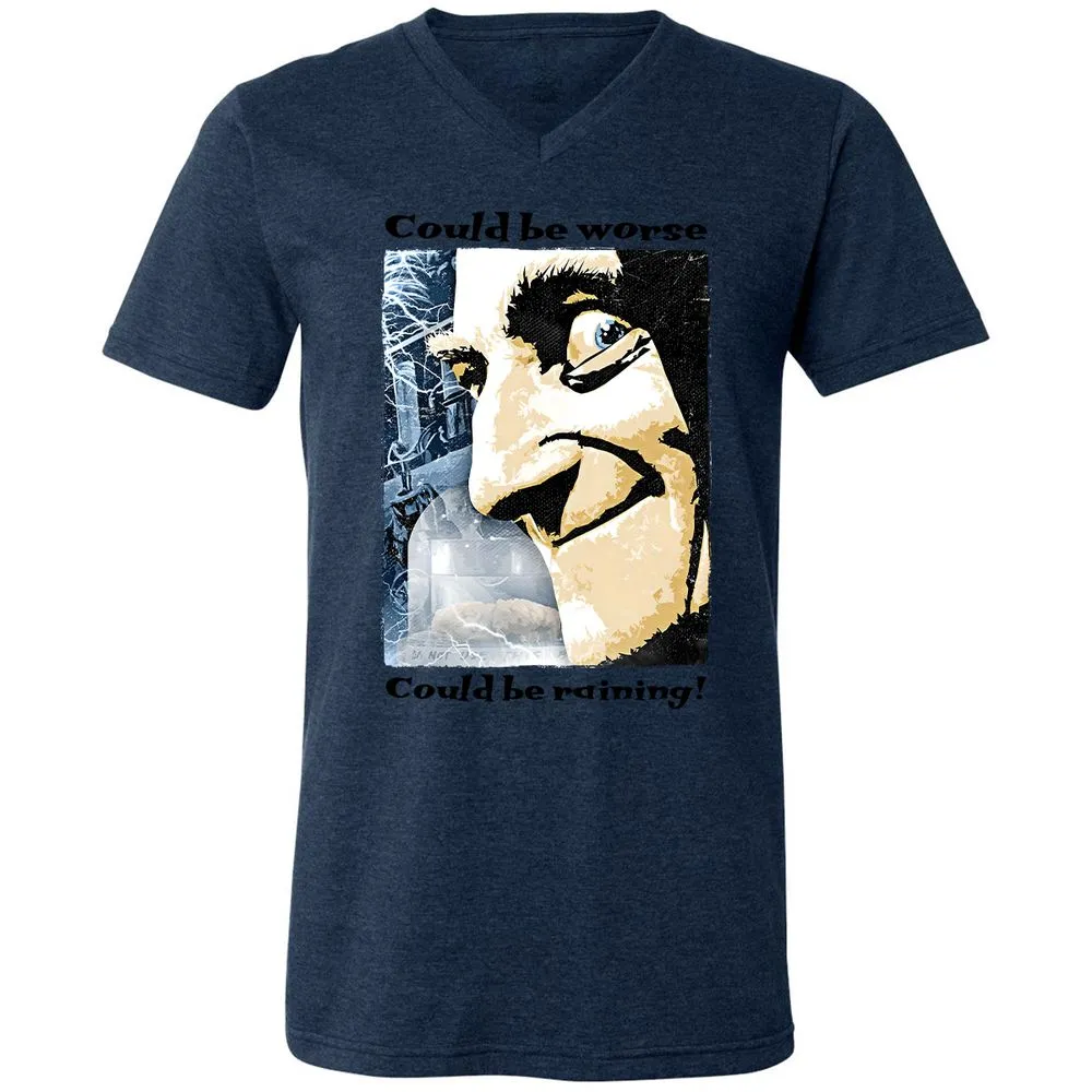 Unisex V-Neck T-Shirt - 1XJ32HF3 - Heather Navy - 15