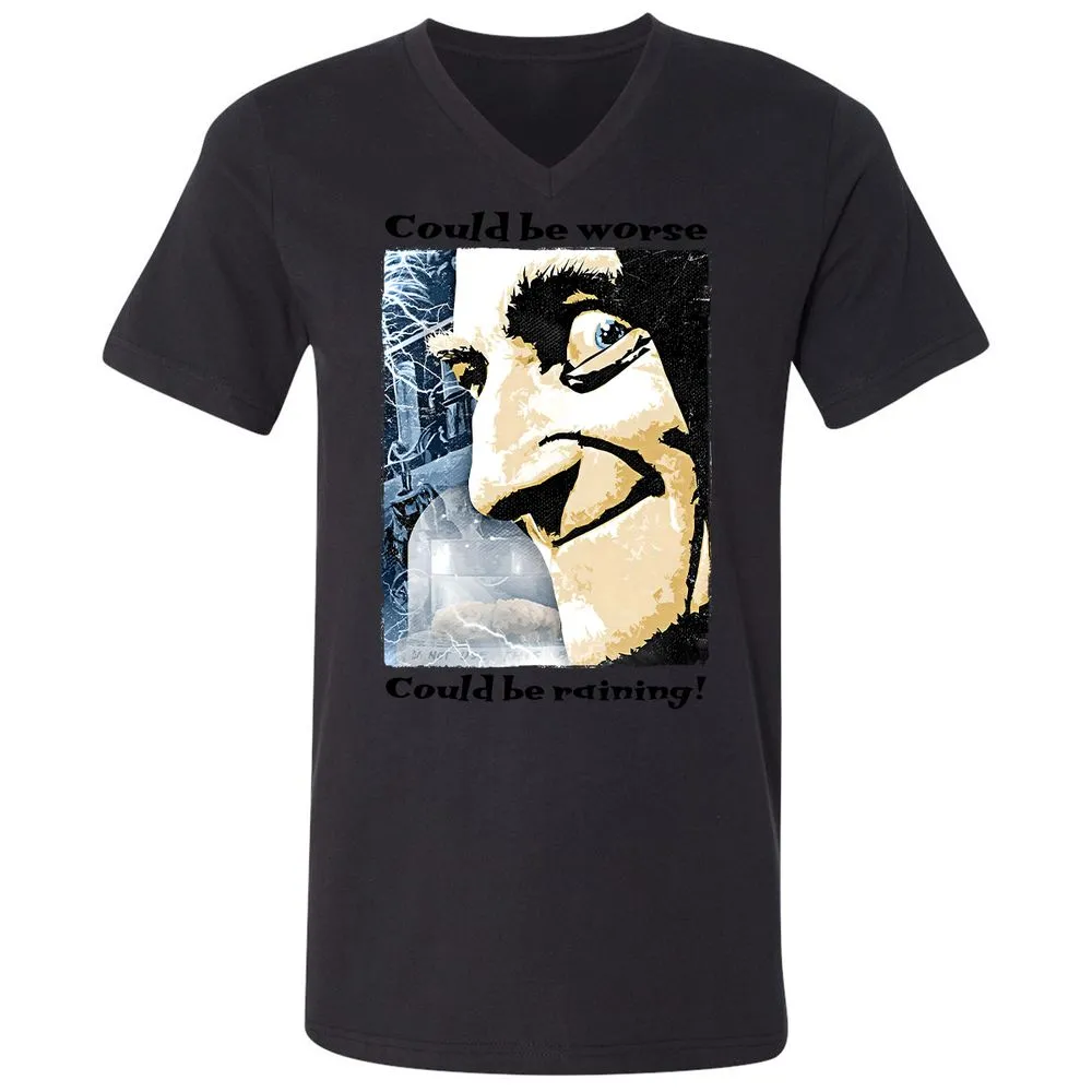 Unisex V-Neck T-Shirt - 1XJ32HF3 - Black - 16