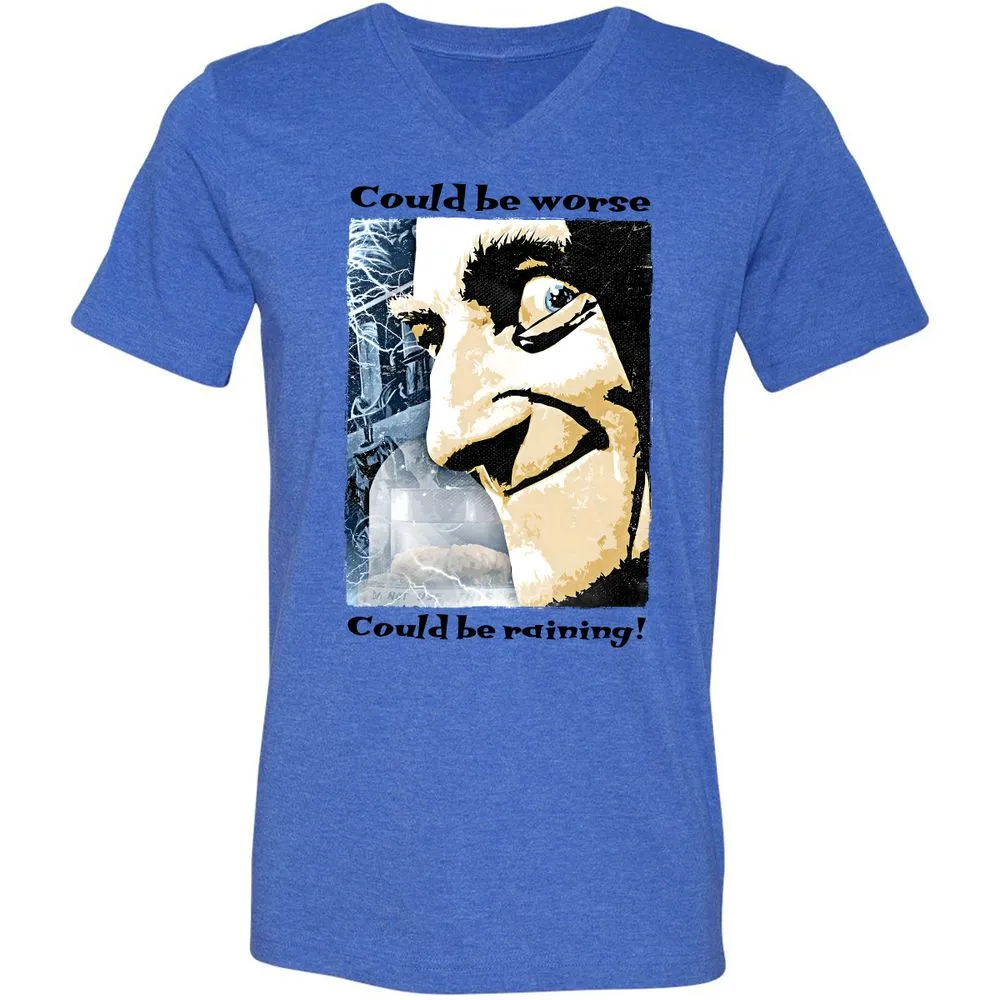 Unisex V-Neck T-Shirt - 1XJ32HF3 - Heather True Royal - 14