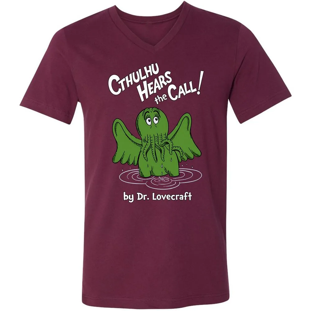 Unisex V-Neck T-Shirt - DLG28ZD2 - Maroon - 6