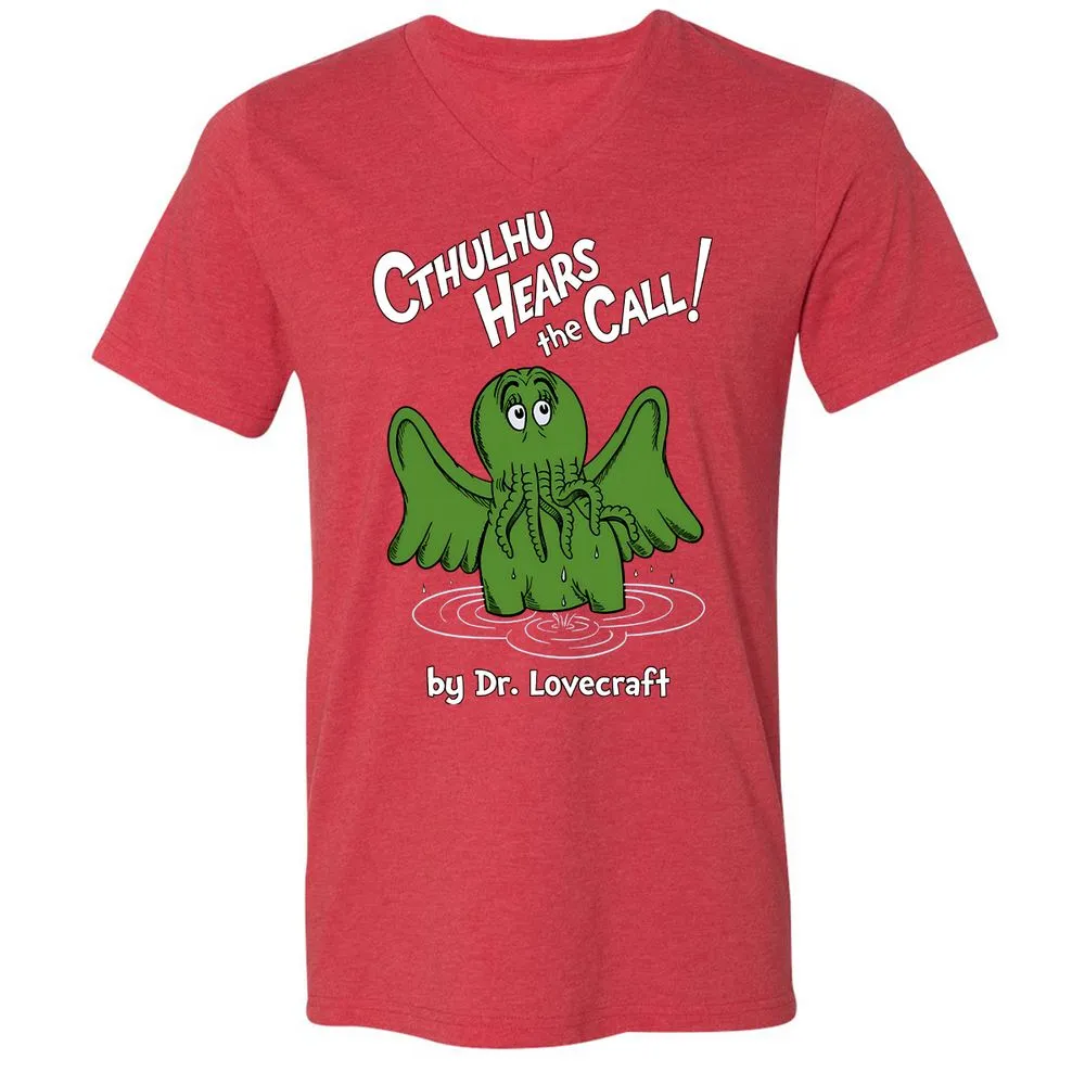 Unisex V-Neck T-Shirt - DLG28ZD2 - Heather Red - 5