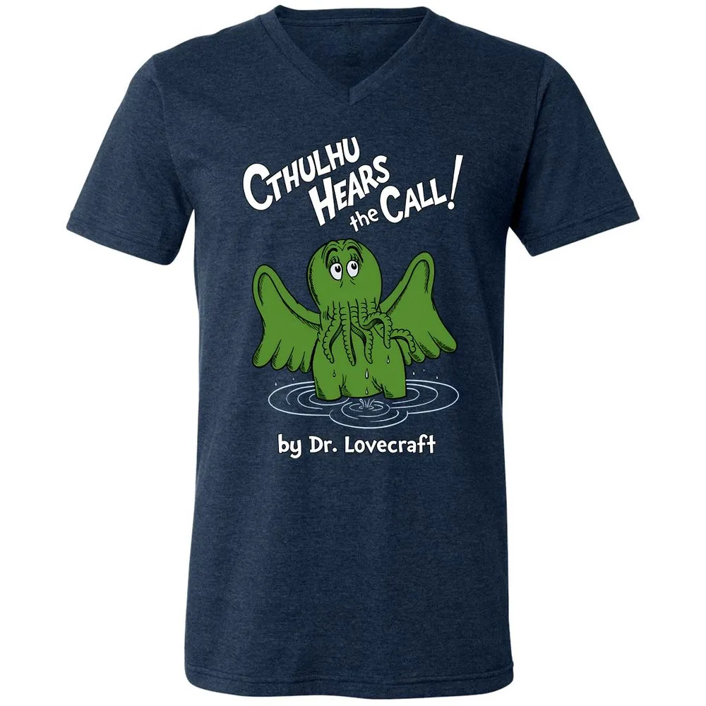 Unisex V-Neck T-Shirt - DLG28ZD2 - Heather Navy - 15