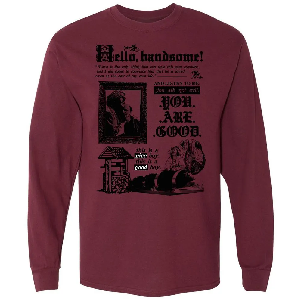 Long Sleeve T-Shirt - 9H6ZNKSG - Maroon - 11