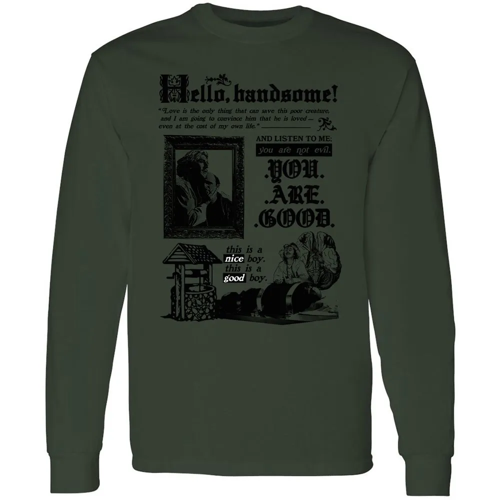 Long Sleeve T-Shirt - 9H6ZNKSG - Forest Green - 8