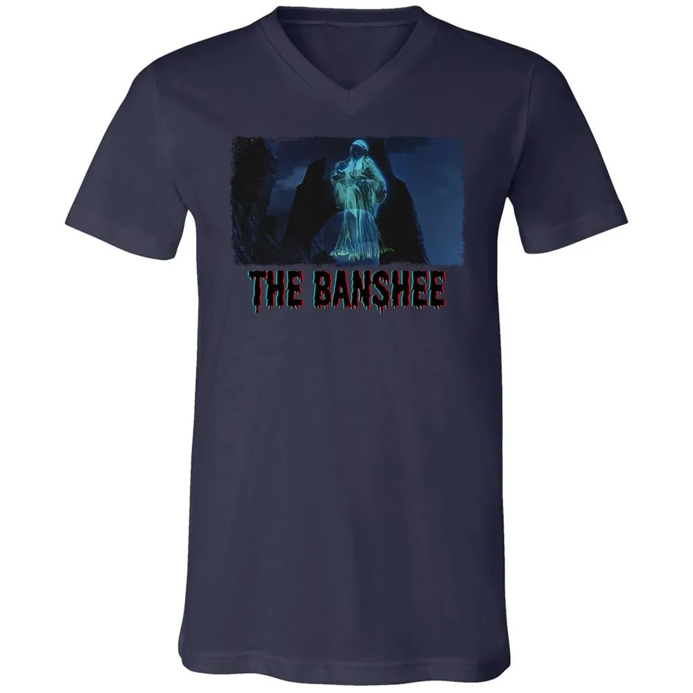 Unisex V-Neck T-Shirt - L3GJDTUJ - Navy - 9