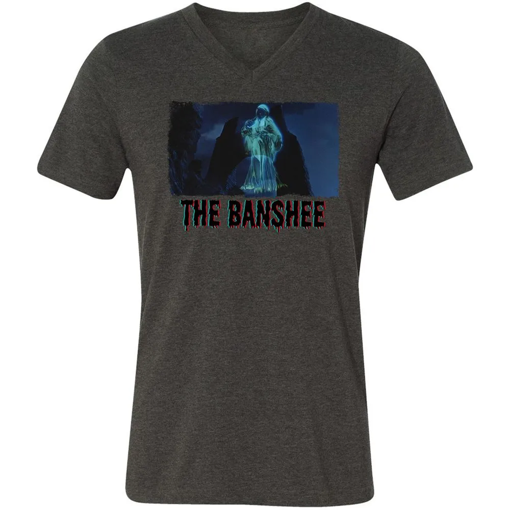 Unisex V-Neck T-Shirt - L3GJDTUJ - Dark Grey Heather - 8