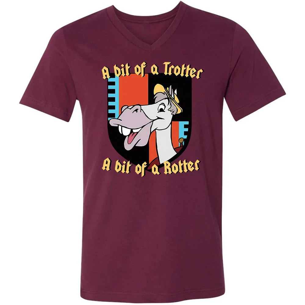 Unisex V-Neck T-Shirt - KXTFAN3J - Maroon - 6