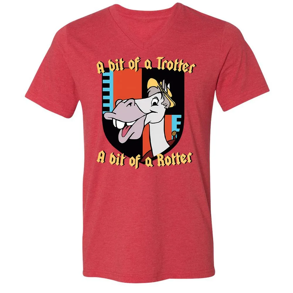 Unisex V-Neck T-Shirt - KXTFAN3J - Heather Red - 5