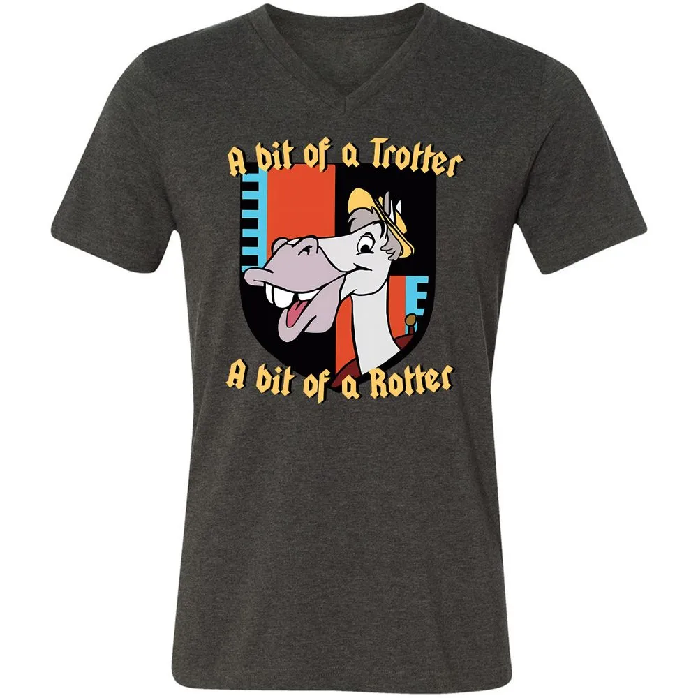 Unisex V-Neck T-Shirt - KXTFAN3J - Dark Grey Heather - 8