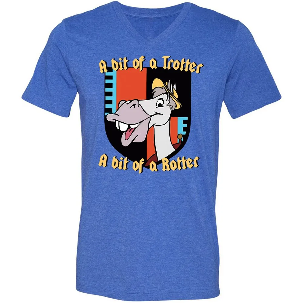 Unisex V-Neck T-Shirt - KXTFAN3J - Heather True Royal - 14