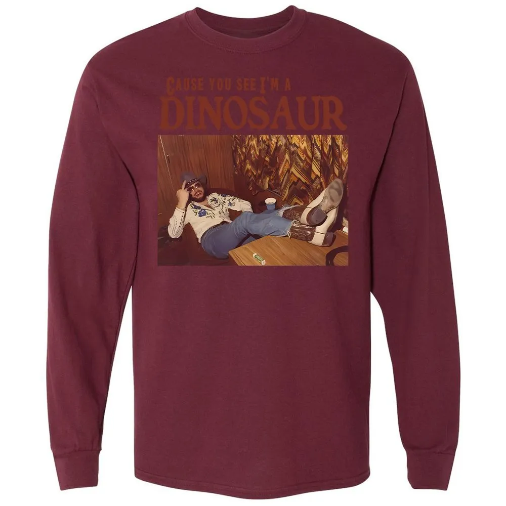Long Sleeve T-Shirt - C2MVVT14 - Maroon - 11