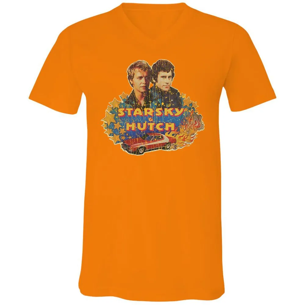 Unisex V-Neck T-Shirt - ZNB8SQLQ - Orange - 11