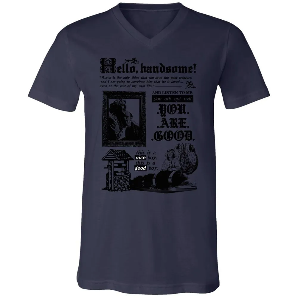 Unisex V-Neck T-Shirt - 641JGN74 - Navy - 9