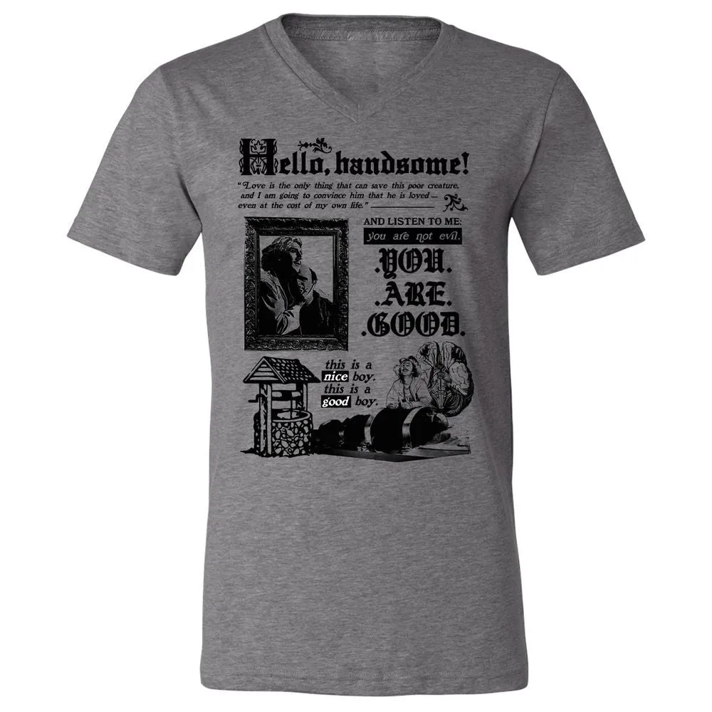 Unisex V-Neck T-Shirt - 641JGN74 - Deep Heather - 13