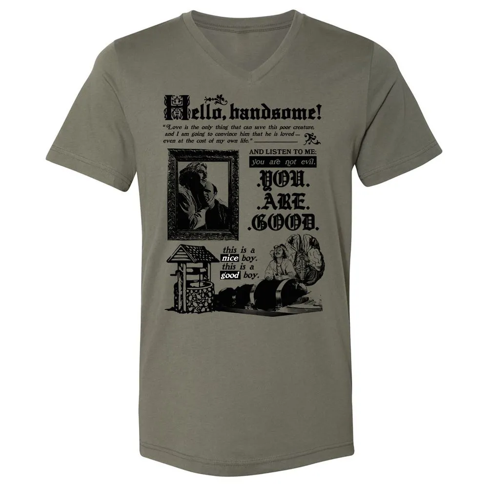 Unisex V-Neck T-Shirt - 641JGN74 - Military Green - 10