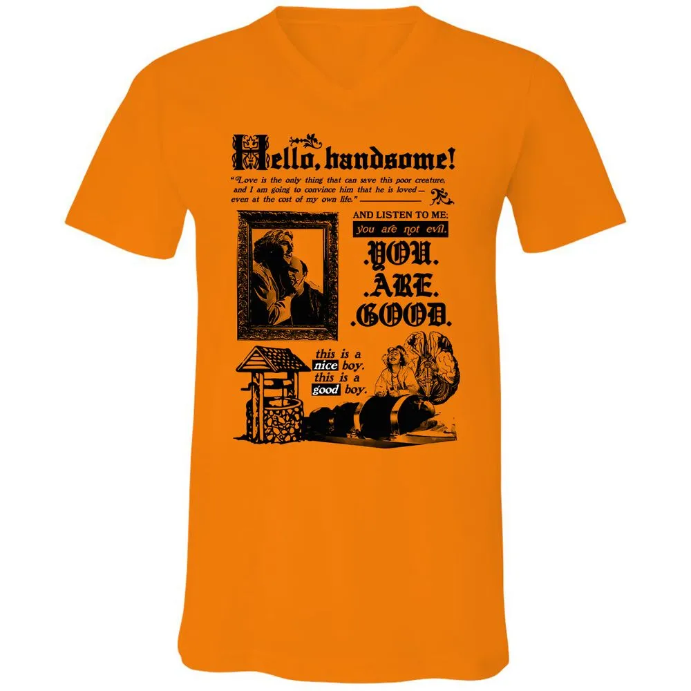 Unisex V-Neck T-Shirt - 641JGN74 - Orange - 11