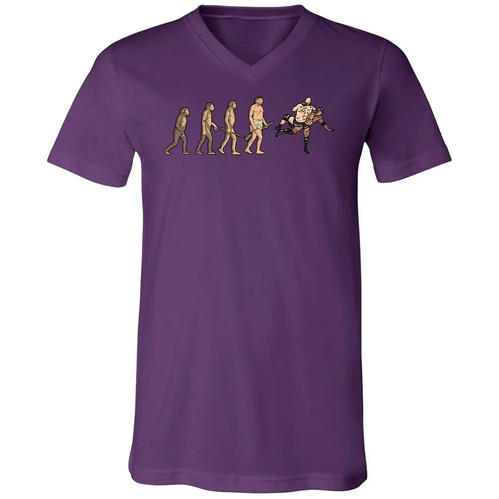 Unisex V-Neck T-Shirt - ZVKVDNJX - Team Purple - 2