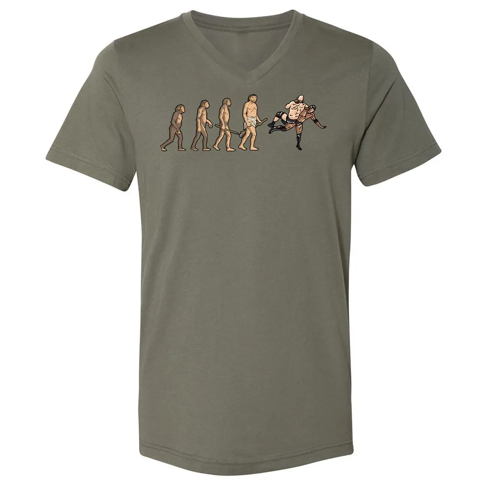 Unisex V-Neck T-Shirt - ZVKVDNJX - Military Green - 10