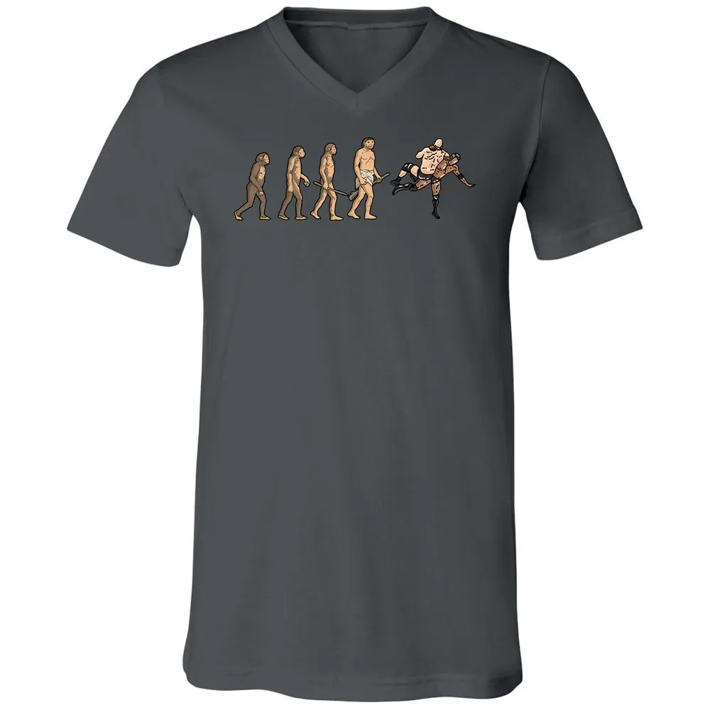 Unisex V-Neck T-Shirt - ZVKVDNJX - Asphalt - 12
