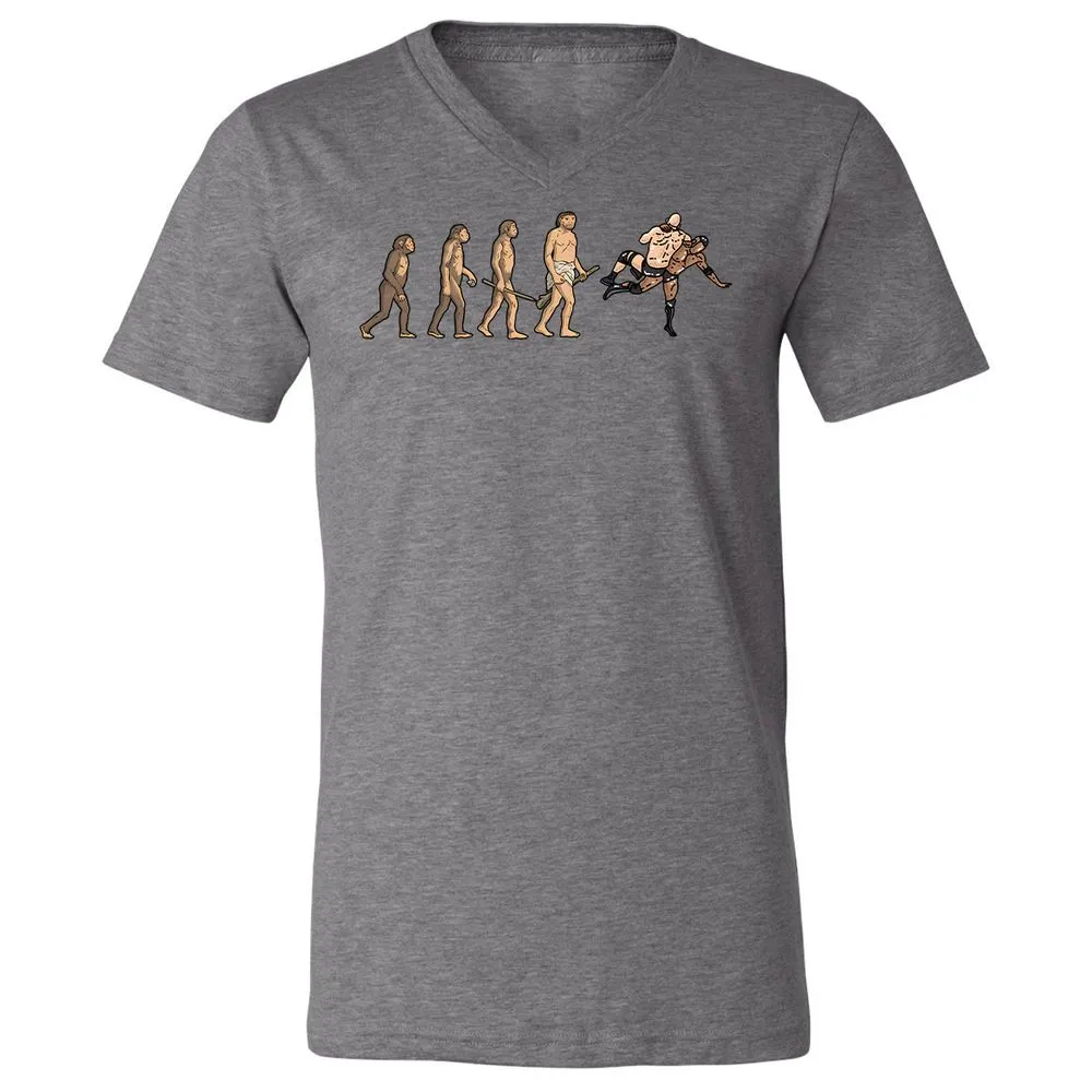 Unisex V-Neck T-Shirt - ZVKVDNJX - Deep Heather - 13