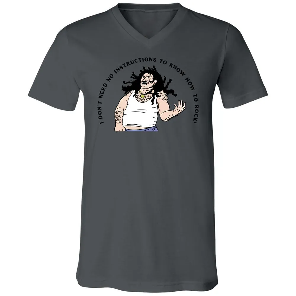 Unisex V-Neck T-Shirt - Y5BYVVDJ - Asphalt - 12