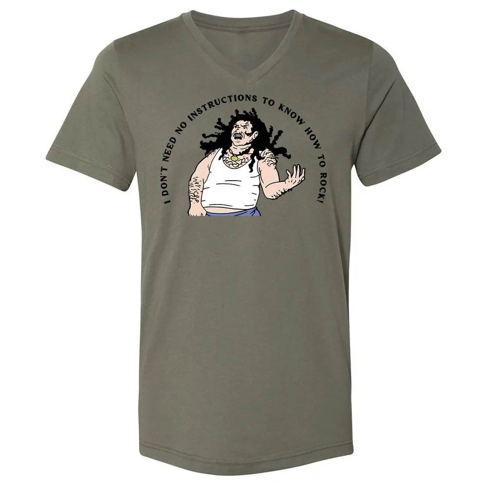 Unisex V-Neck T-Shirt - Y5BYVVDJ - Military Green - 10