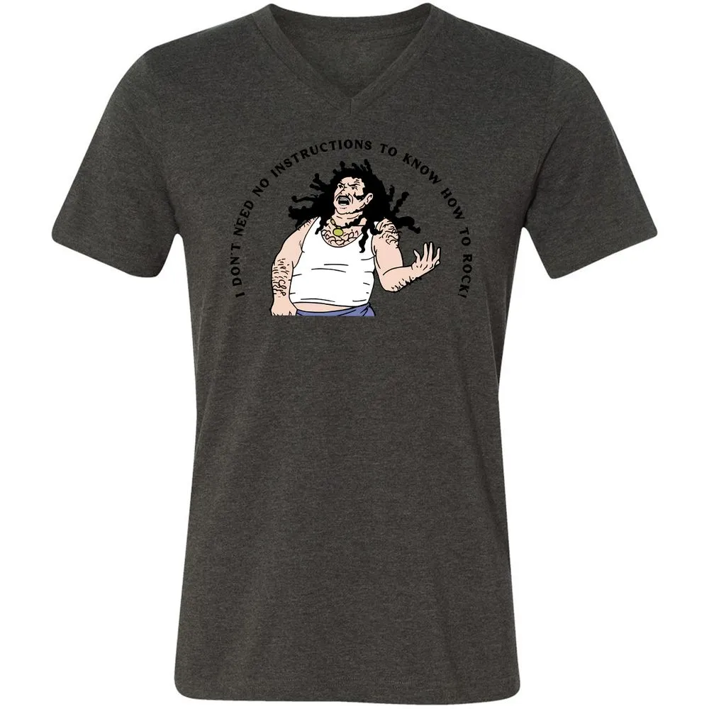 Unisex V-Neck T-Shirt - Y5BYVVDJ - Dark Grey Heather - 8