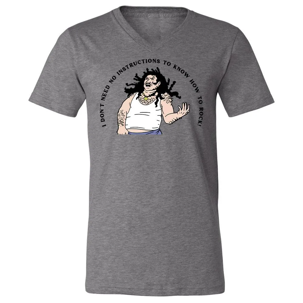 Unisex V-Neck T-Shirt - Y5BYVVDJ - Deep Heather - 13