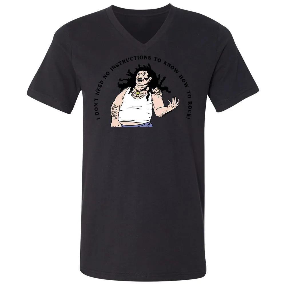 Unisex V-Neck T-Shirt - Y5BYVVDJ - Black - 16