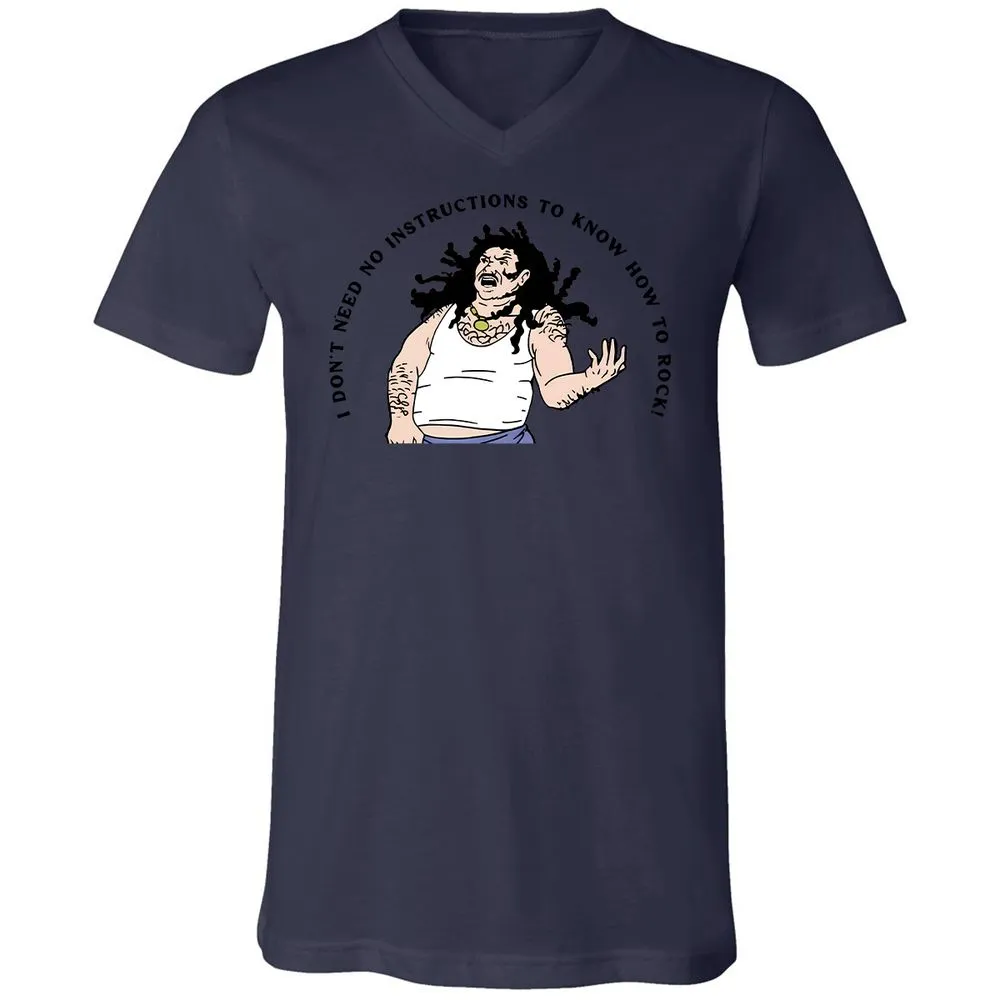 Unisex V-Neck T-Shirt - Y5BYVVDJ - Navy - 9