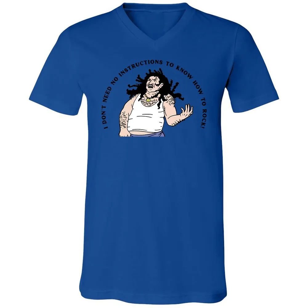 Unisex V-Neck T-Shirt - Y5BYVVDJ - True Royal - 4