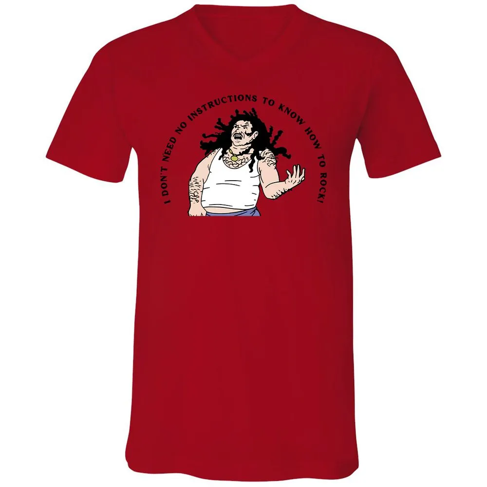 Unisex V-Neck T-Shirt - Y5BYVVDJ - Red - 3