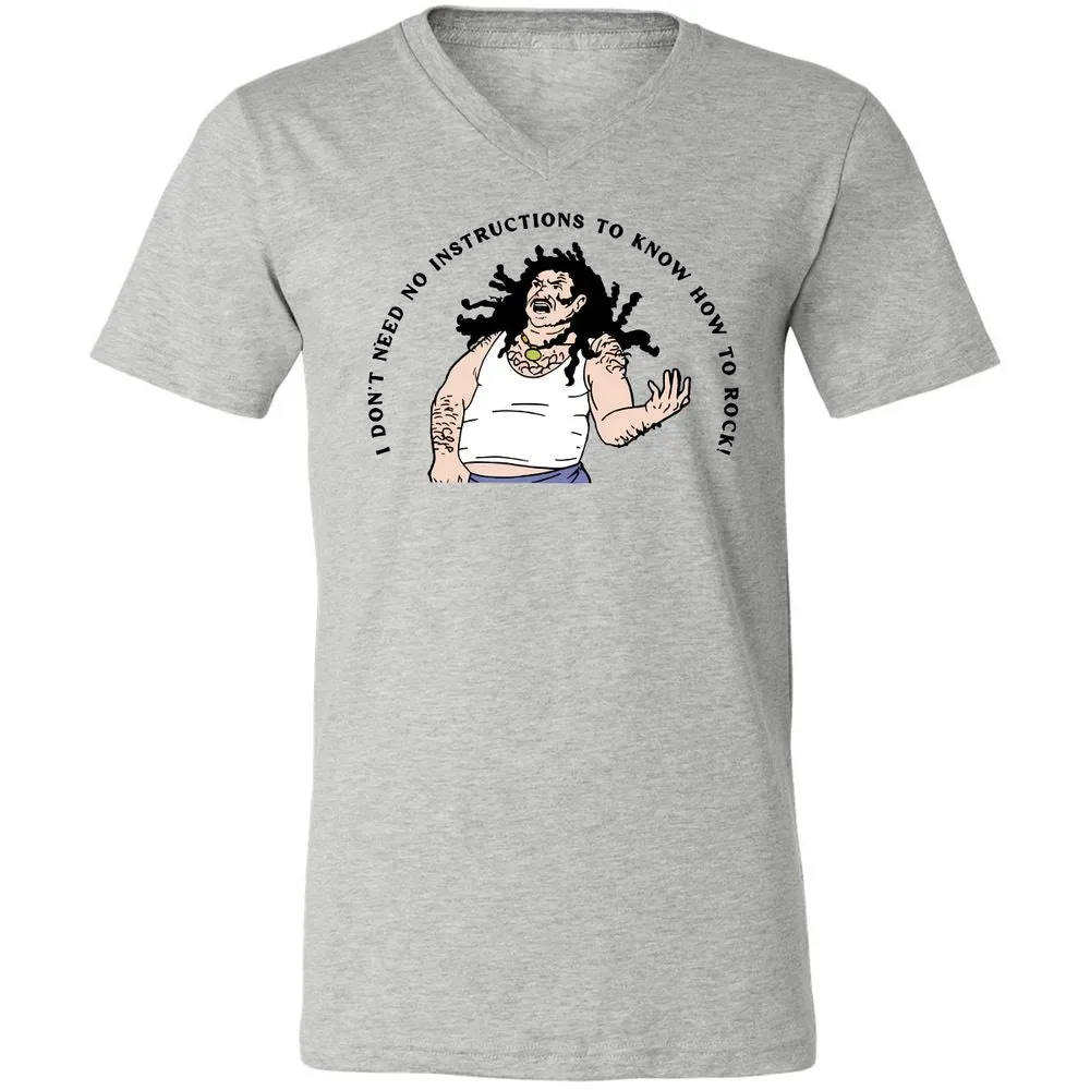 Unisex V-Neck T-Shirt - Y5BYVVDJ - Athletic Heather - 7