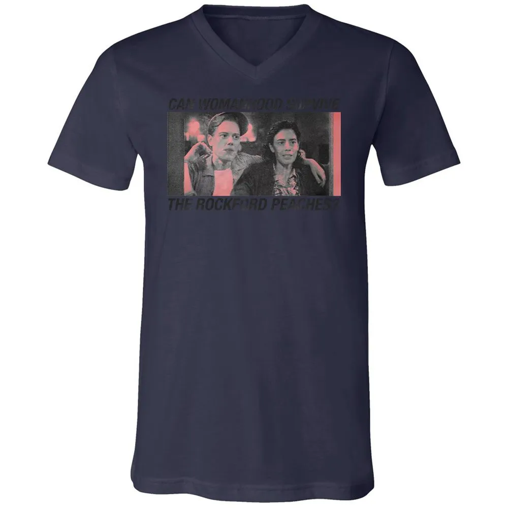 Unisex V-Neck T-Shirt - QVXSHU57 - Navy - 9