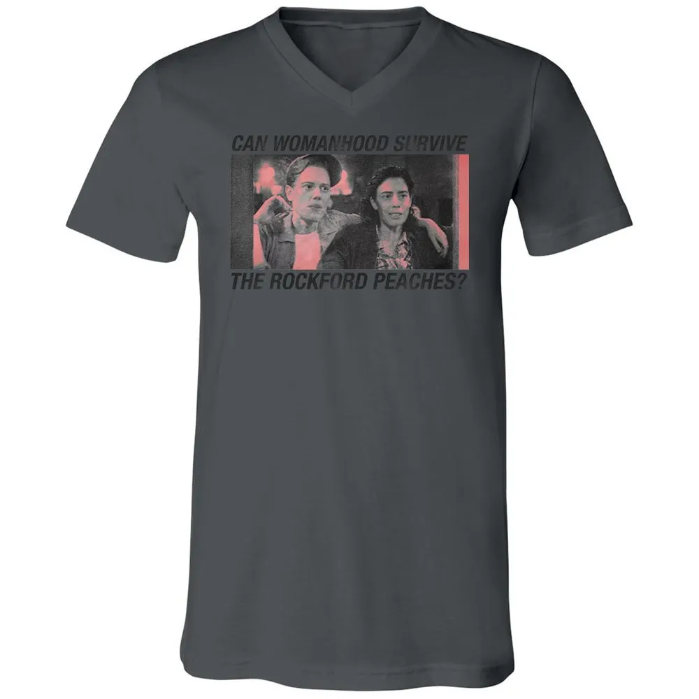 Unisex V-Neck T-Shirt - QVXSHU57 - Asphalt - 12