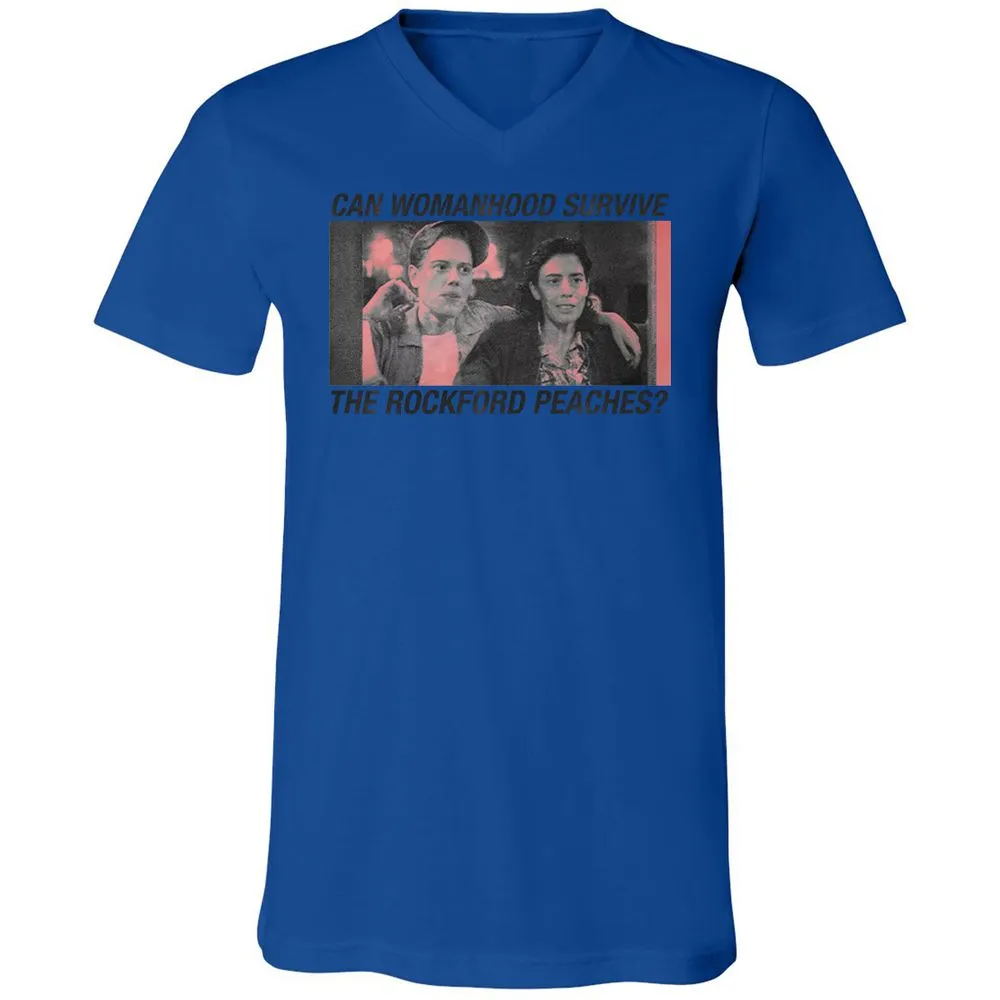 Unisex V-Neck T-Shirt - QVXSHU57 - True Royal - 4