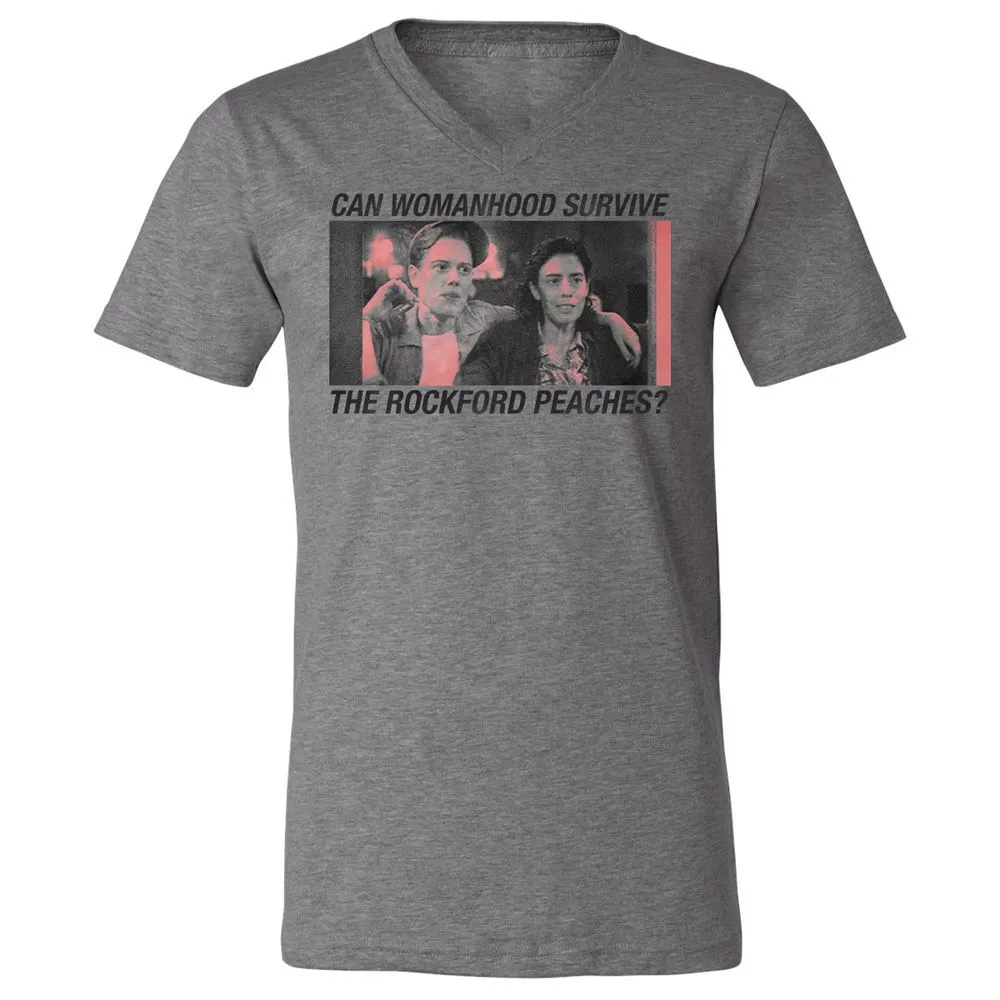 Unisex V-Neck T-Shirt - QVXSHU57 - Deep Heather - 13