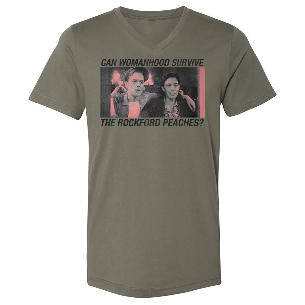 Unisex V-Neck T-Shirt - QVXSHU57 - Military Green - 10