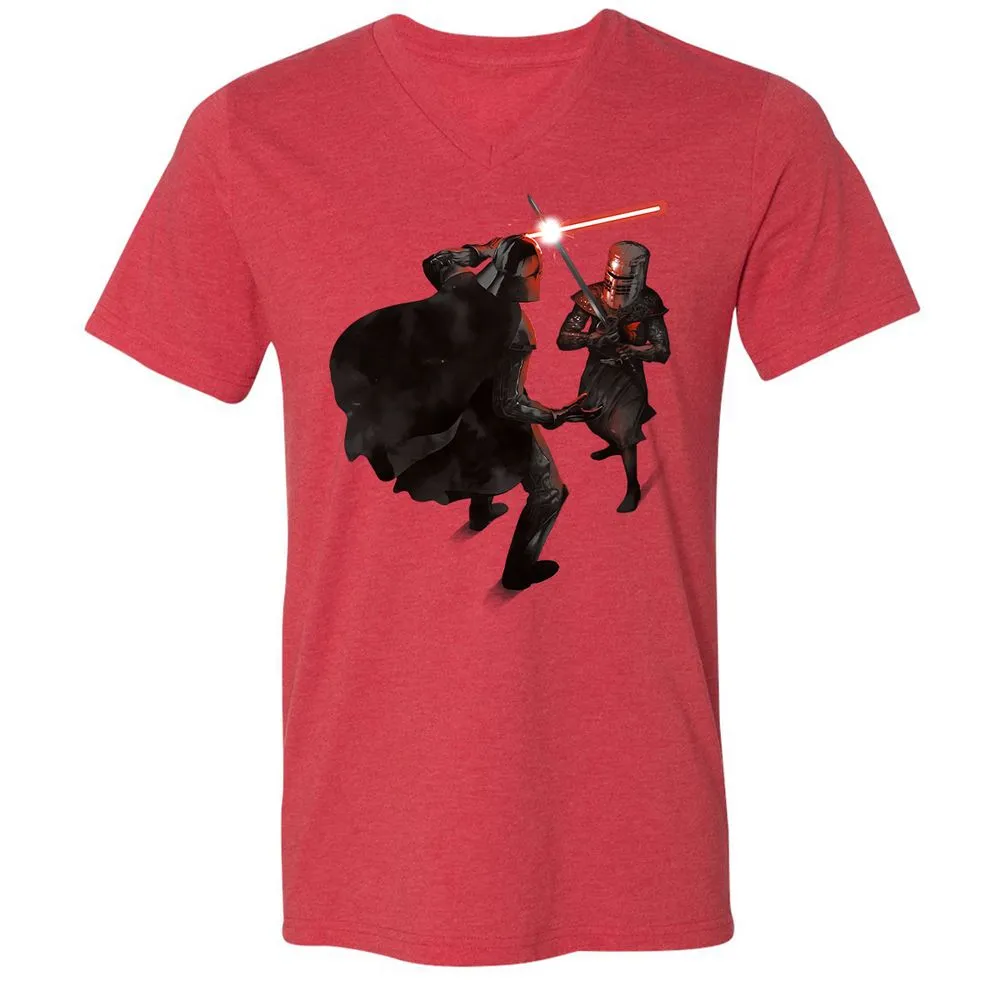 Unisex V-Neck T-Shirt - 16F16CUK - Heather Red - 5