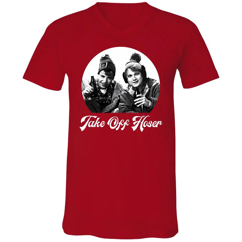 Unisex V-Neck T-Shirt - U1YLWRBW - Red - 3