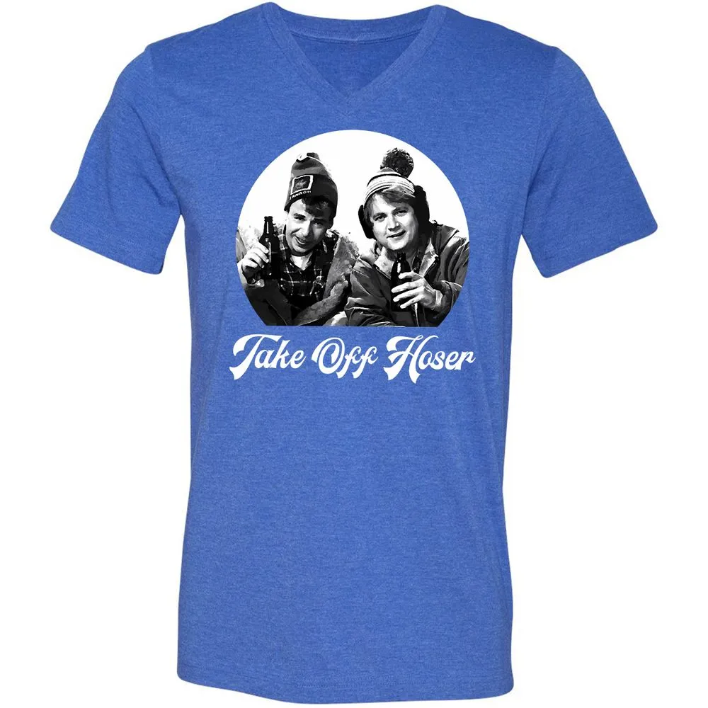 Unisex V-Neck T-Shirt - U1YLWRBW - Heather True Royal - 14
