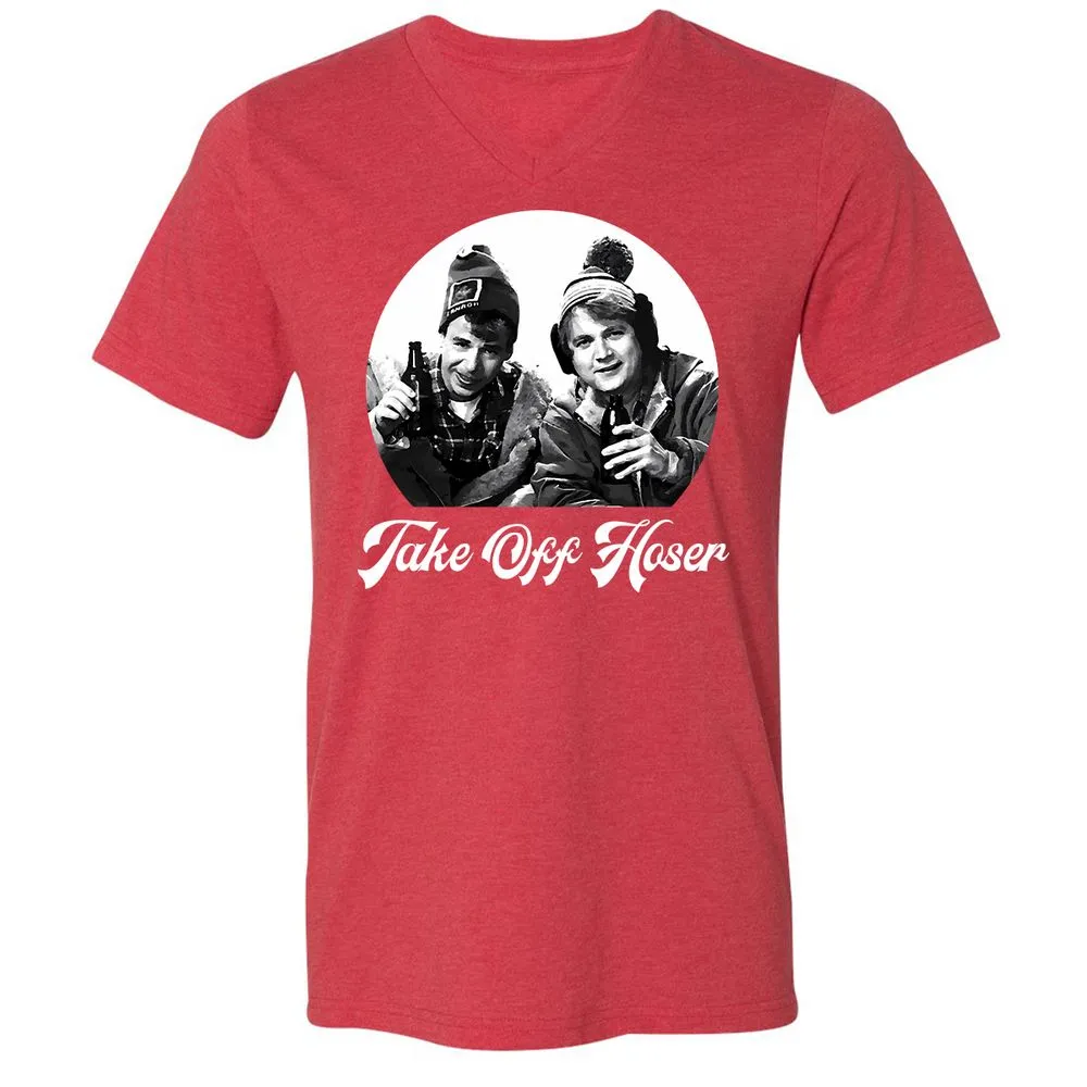 Unisex V-Neck T-Shirt - U1YLWRBW - Heather Red - 16