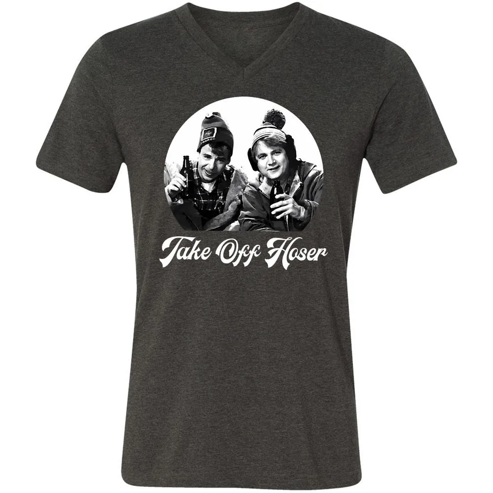 Unisex V-Neck T-Shirt - U1YLWRBW - Dark Grey Heather - 8