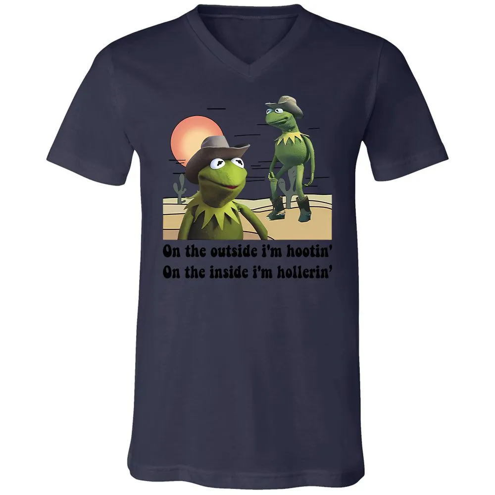 Unisex V-Neck T-Shirt - T7MH351G - Navy - 9