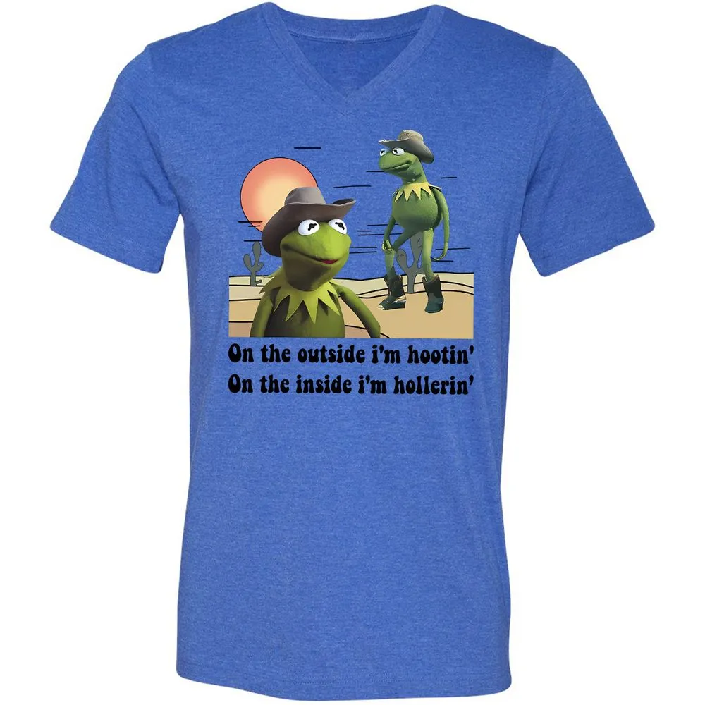 Unisex V-Neck T-Shirt - T7MH351G - Heather True Royal - 14
