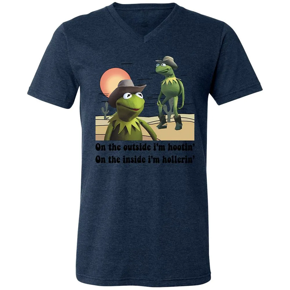 Unisex V-Neck T-Shirt - T7MH351G - Heather Navy - 15