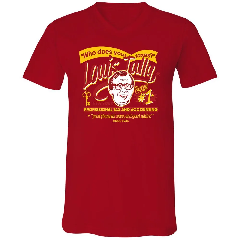 Unisex V-Neck T-Shirt - VRGFDXWB - Red - 3